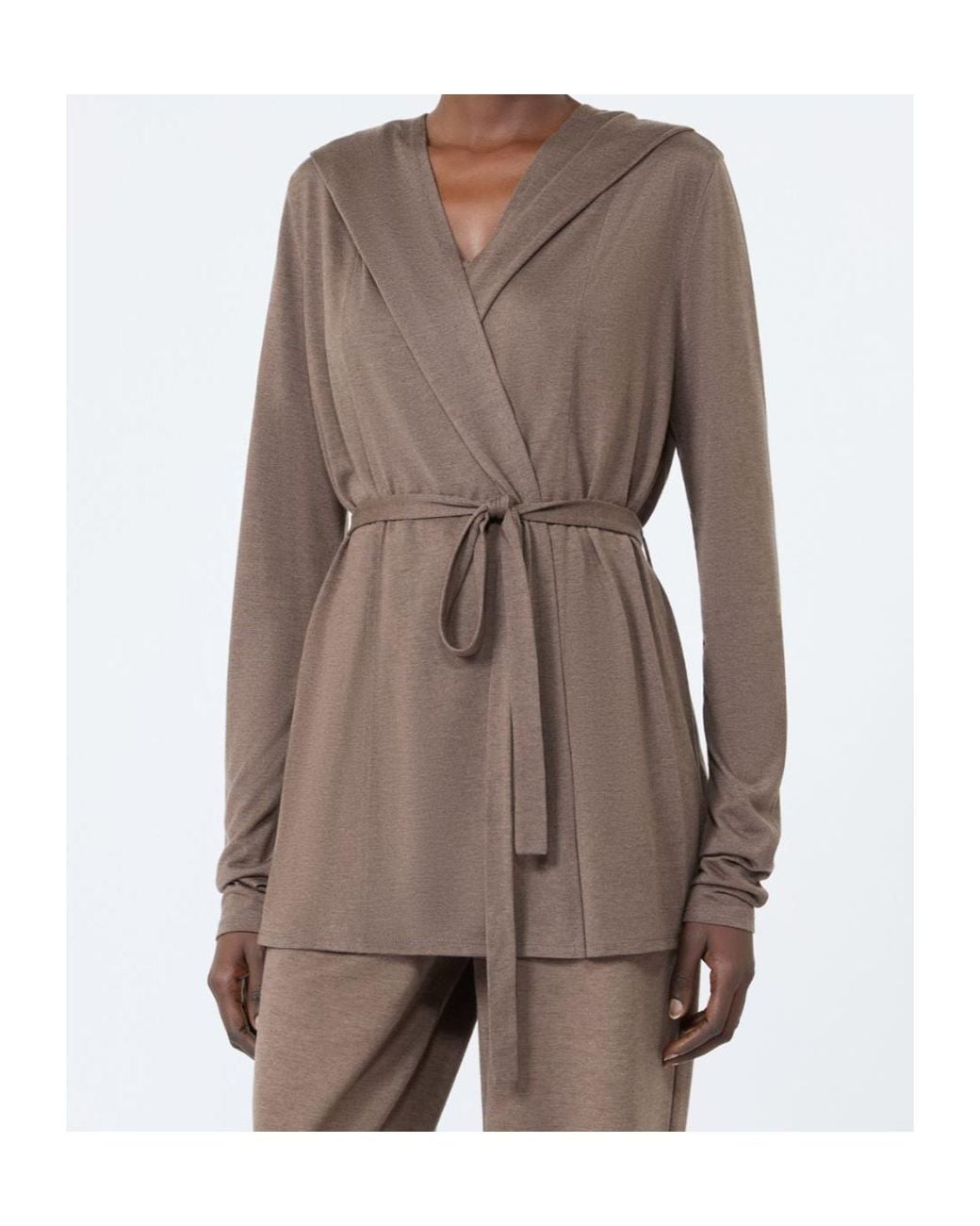 Max Mara Brown Falda Open Front Jacket