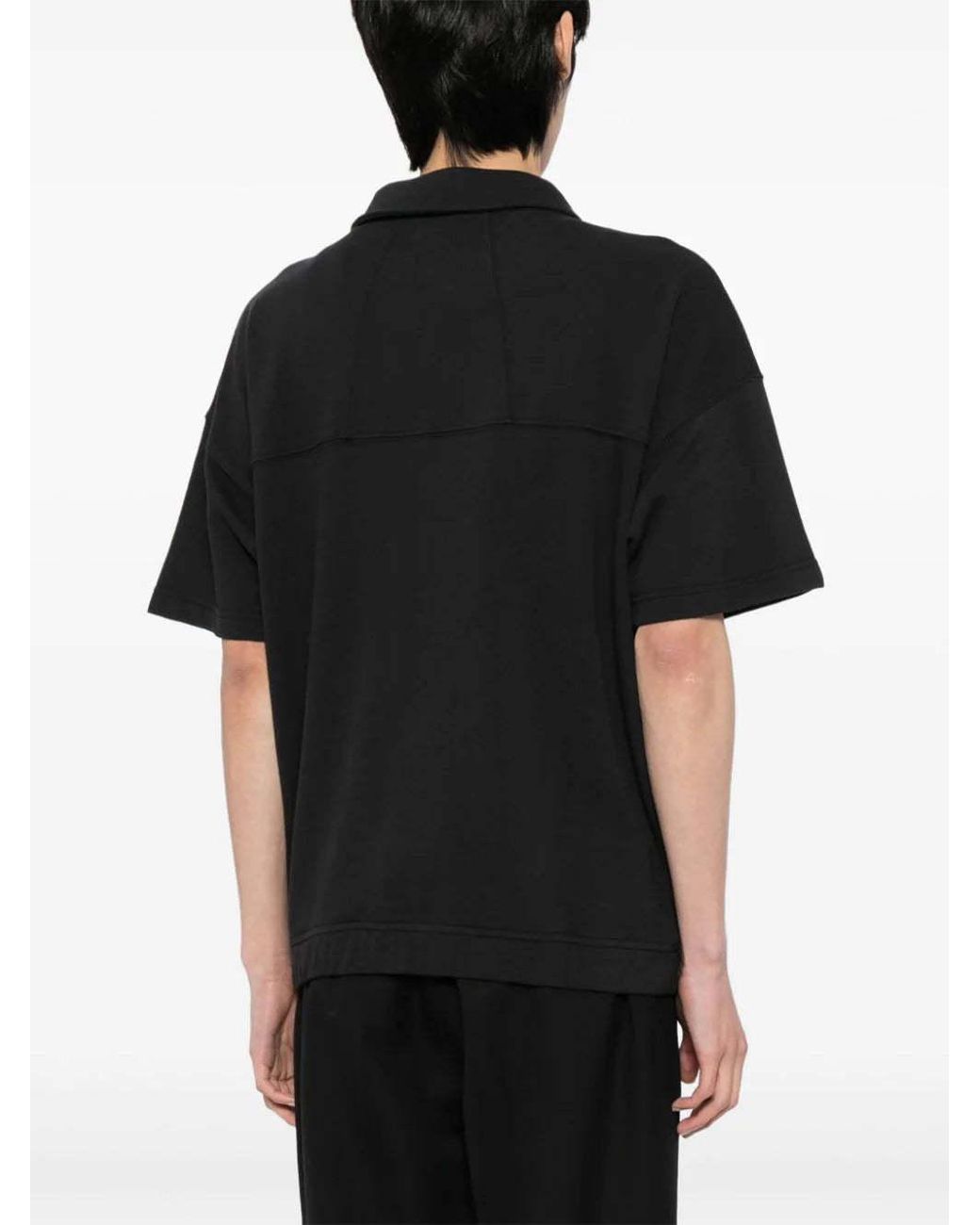 Rhude Black Logo-Embroidered Polo Shirt for men