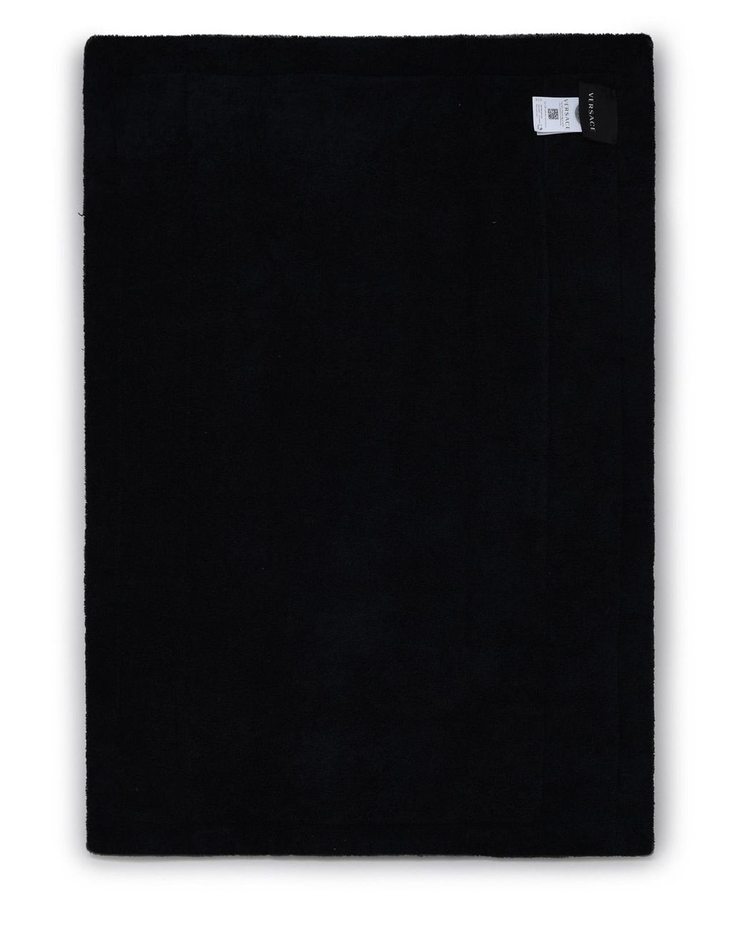 Versace Black Logo-Jacquard Cotton Bathmat (58Cm X 80Cm) for men