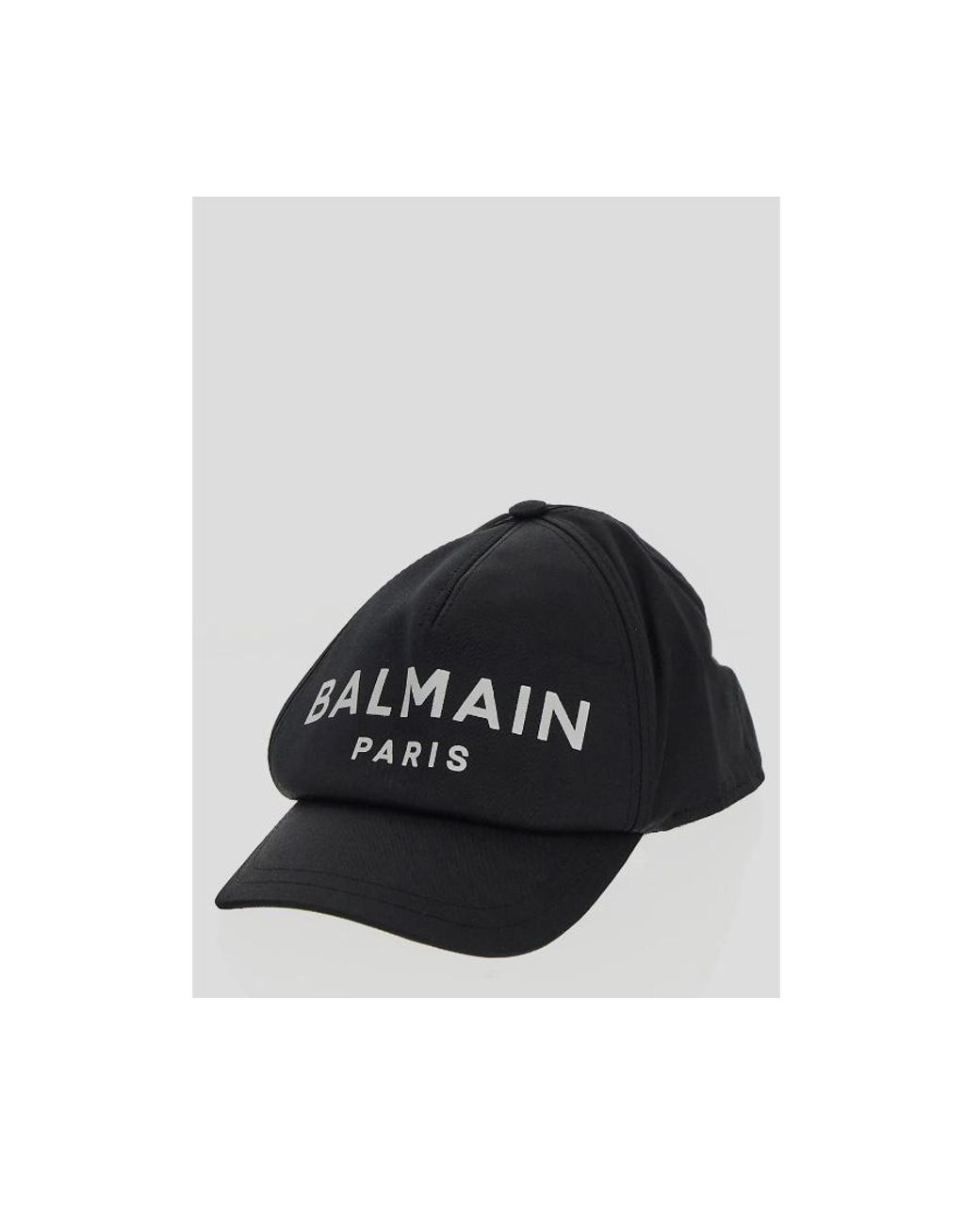 Balmain Black Logo-Print Cotton Cap