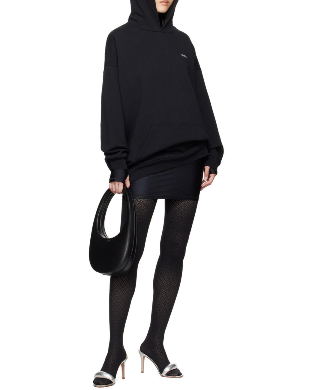 Coperni Black Swipe Zip Shoulder Bag