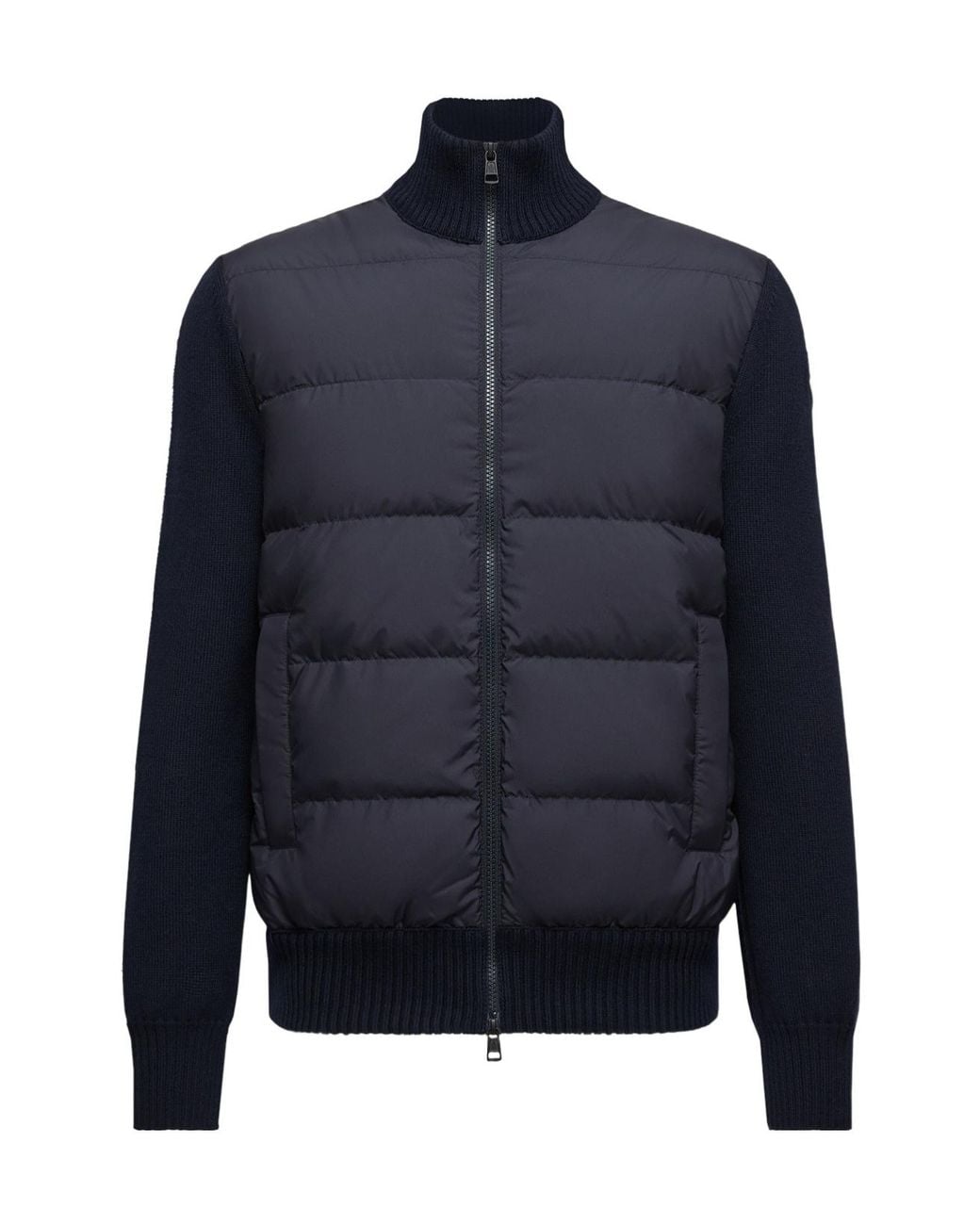 Moncler Blue Padded Zip-Up Cardigan for men