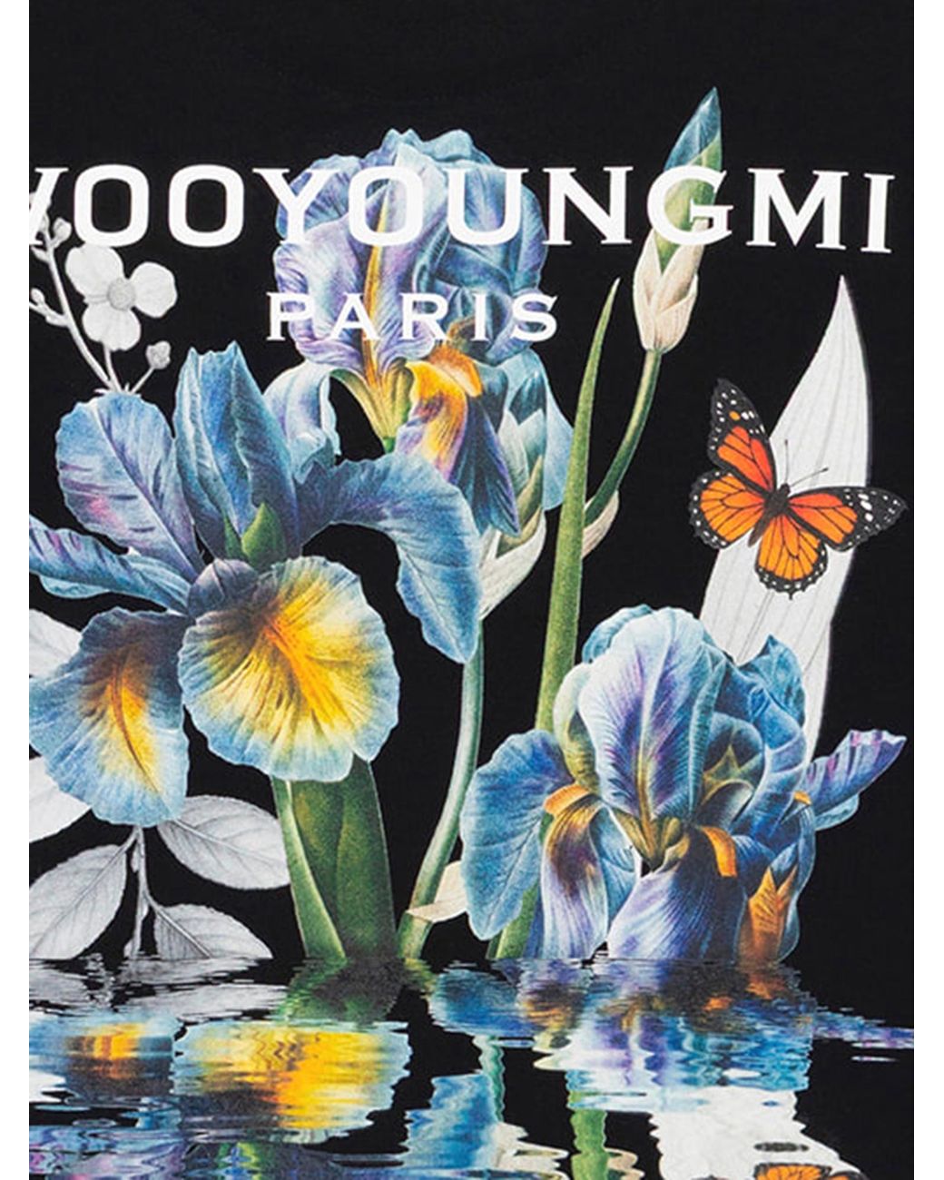 Wooyoungmi Black Floral Back Print T-Shirt for men