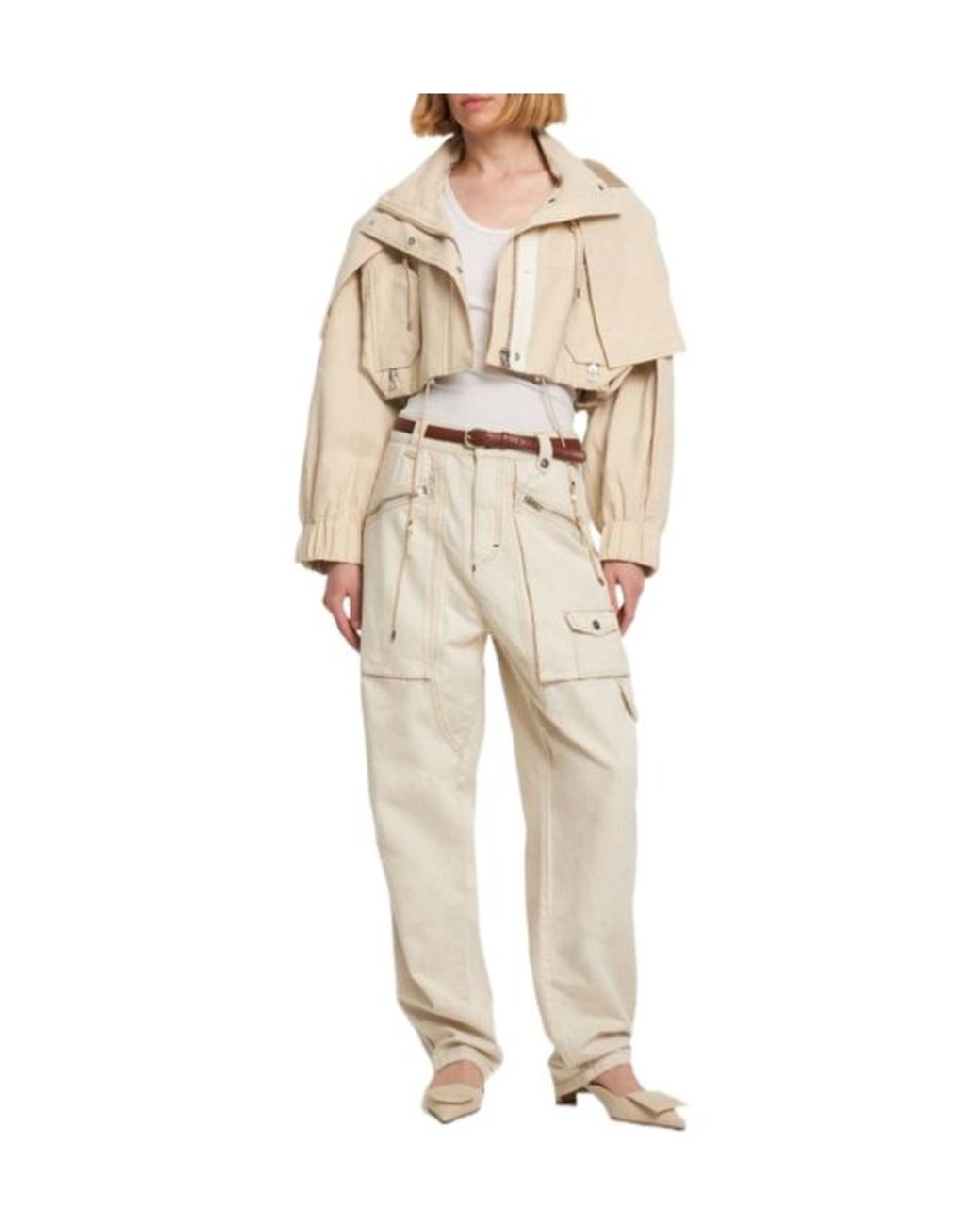 Isabel Marant Natural Straightleg Wideleg Pants