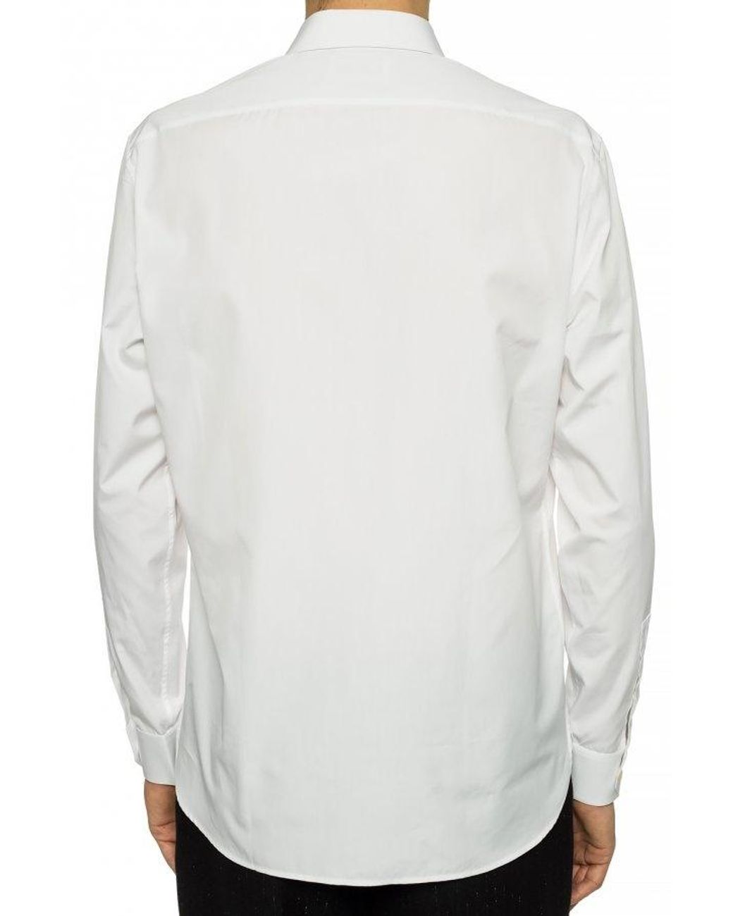 Saint Laurent White Yves Collar Shirt for men