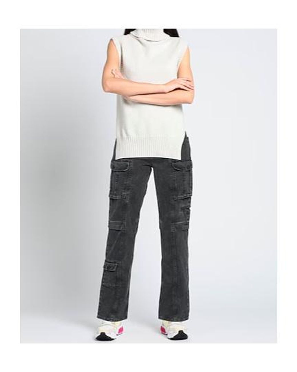 Isabel Marant Gray High-Waisted Straight-Leg Jeans