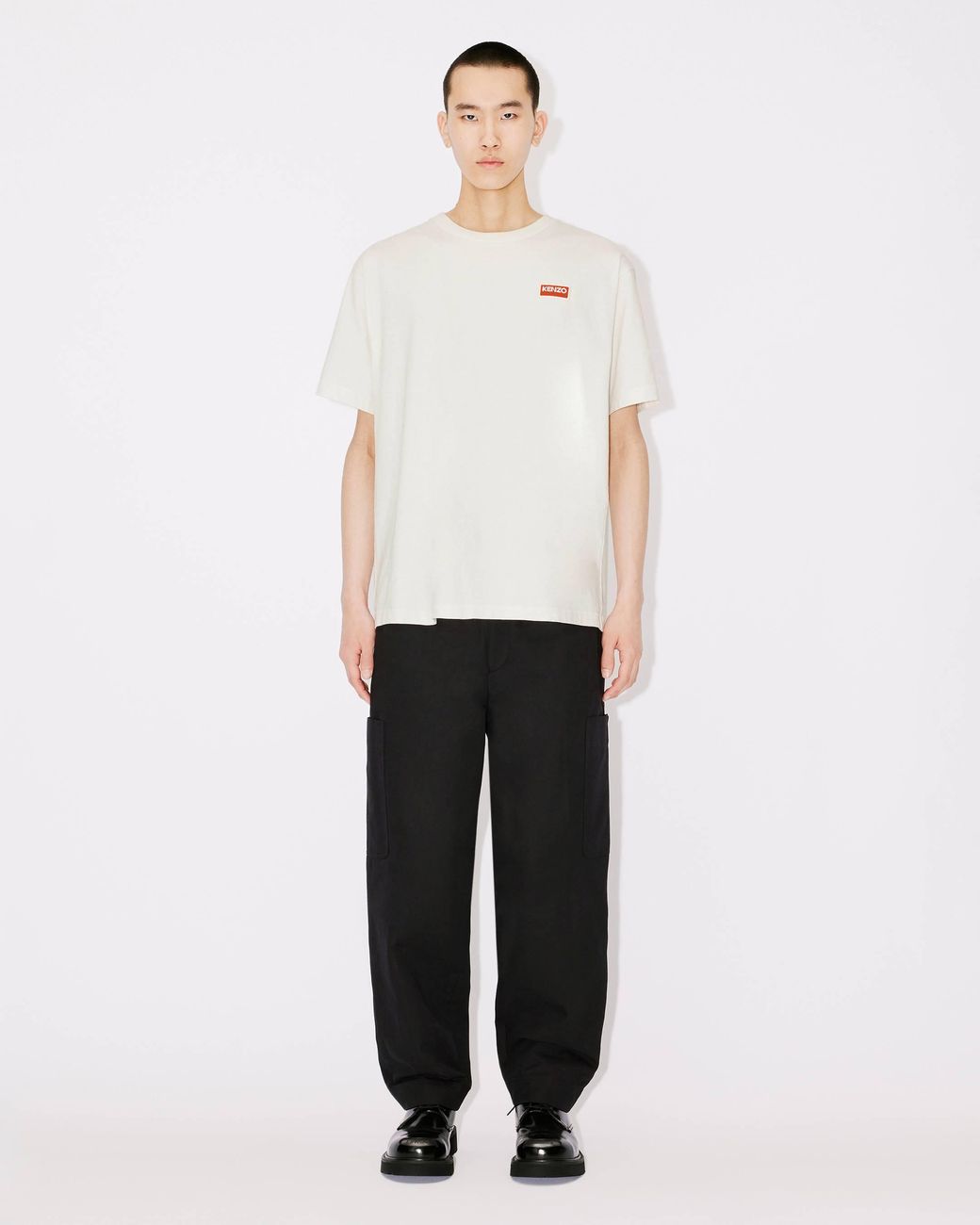 KENZO Black Paris Cargo Jogging Trousers for men