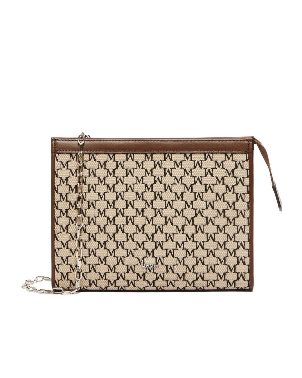 Max Mara Natural Mmtrousses Logo Plaque Zip-Up Wallet