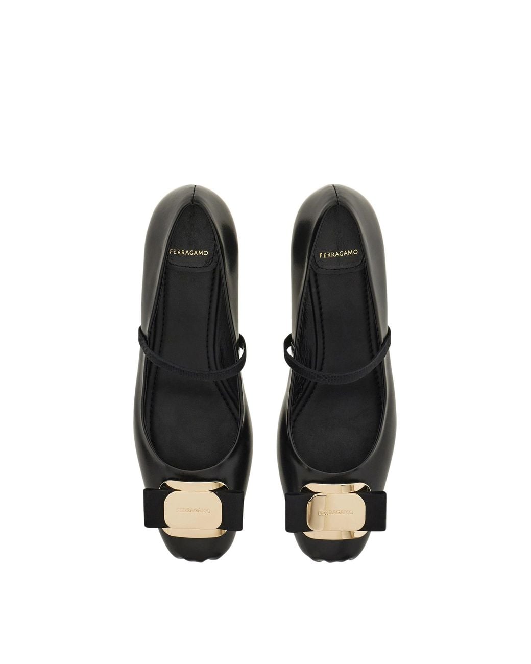 Ferragamo Black New Vara Plate Pump