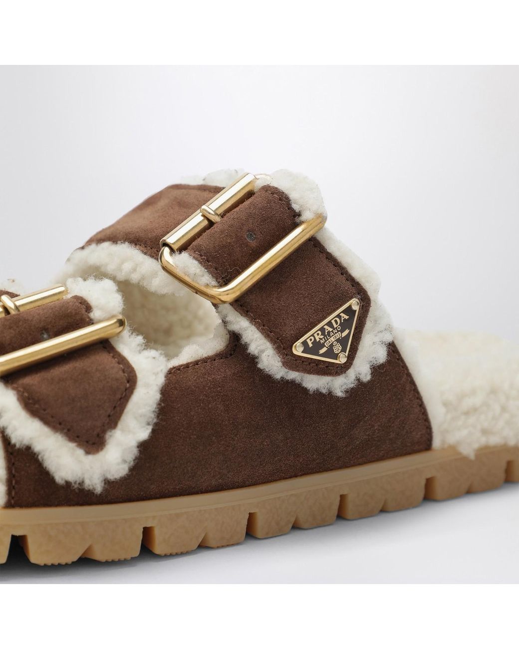 Prada Brown Sliders