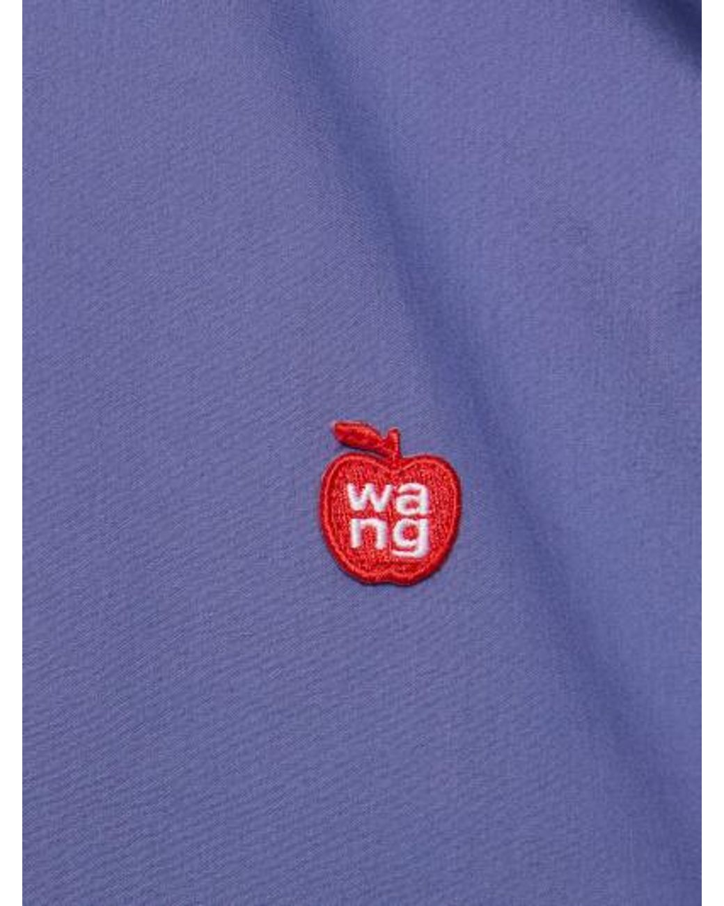 Alexander Wang Blue Logo Embroidered Patch Shirt