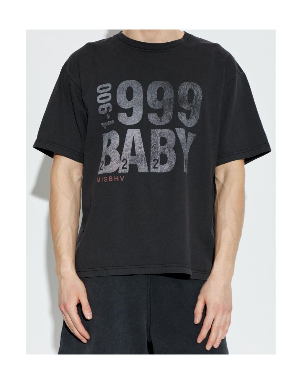 M I S B H V Black 999 Baby T-Shirt for men