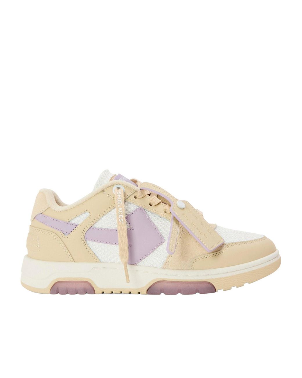 Off-White c/o Virgil Abloh Pink Meshleather Mixed Lowtop Sneaker