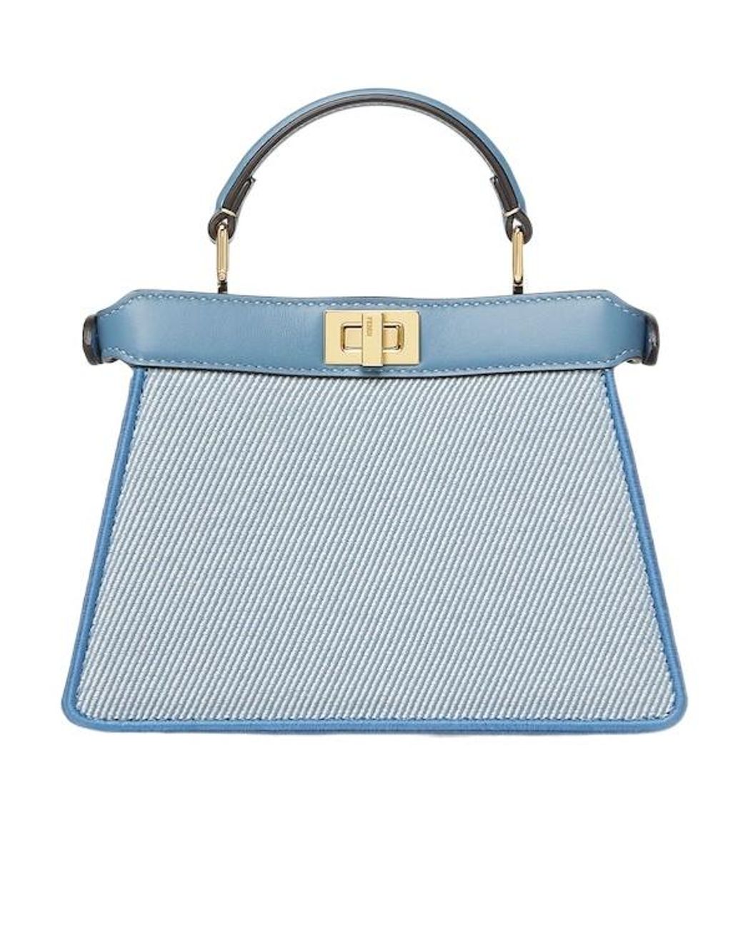 Fendi Flower Bouquet Denim-Effect Jacquard Bag in Blue | Lyst