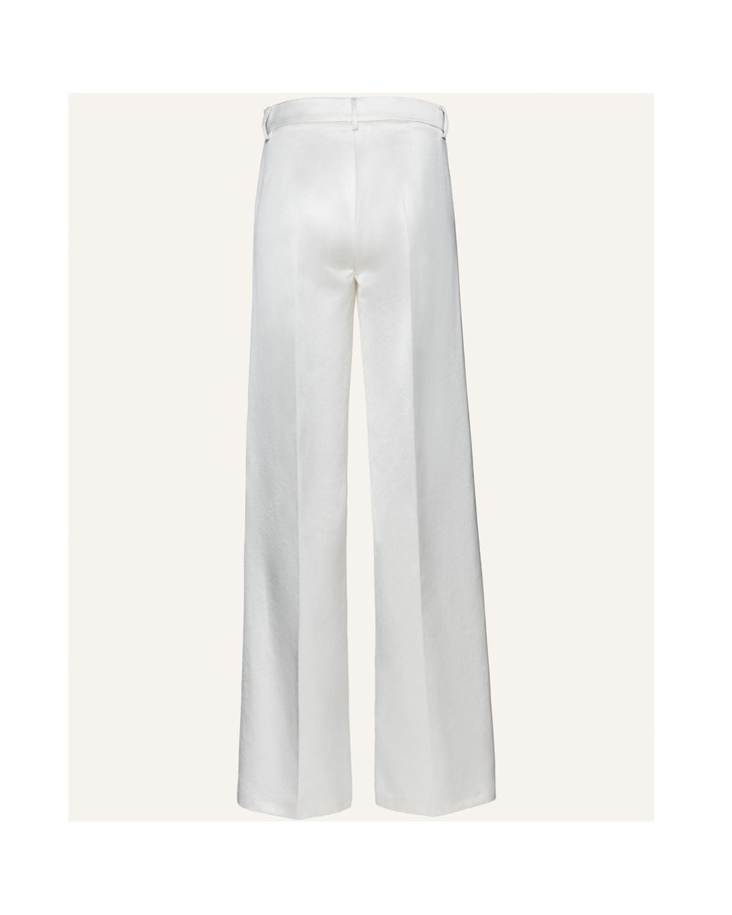 Magda Butrym White Wide-Leg Casual Pants