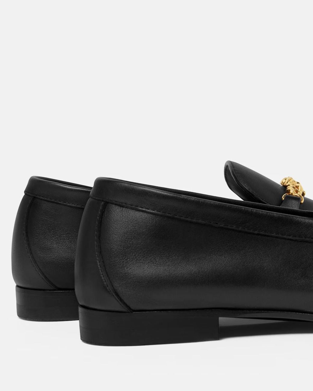 Versace Black Medusa Round-Toe Loafers