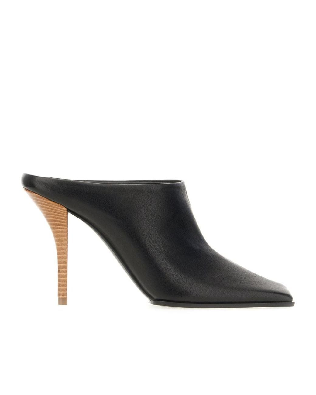 Alaïa Black Alaïa Square-Toe Heeled Mules