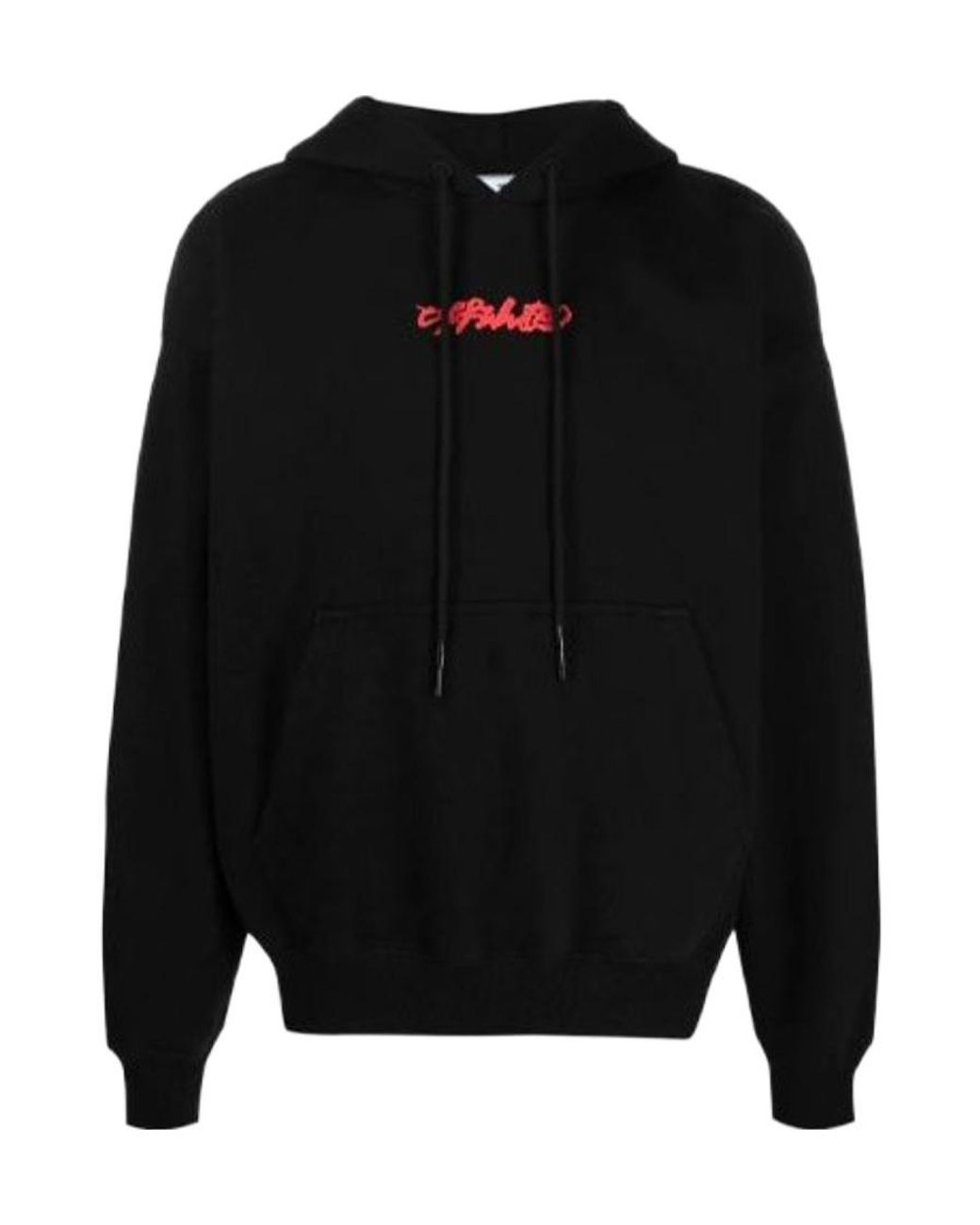 Off-White c/o Virgil Abloh Black Logo-Print Arrow Painterly-Print Hoodie for men