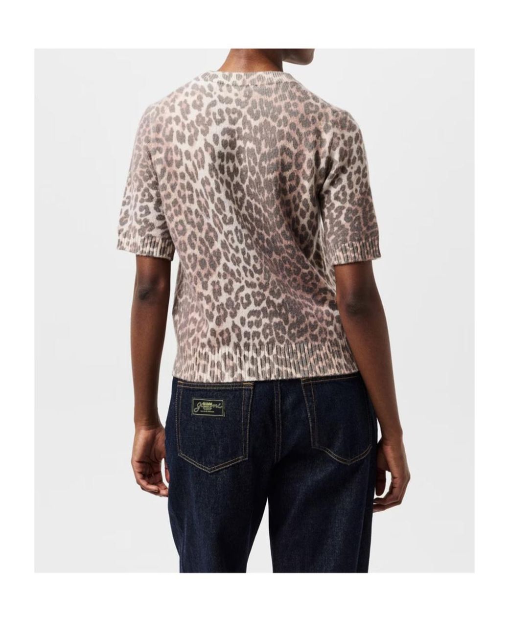 Ganni Brown Print Sweater