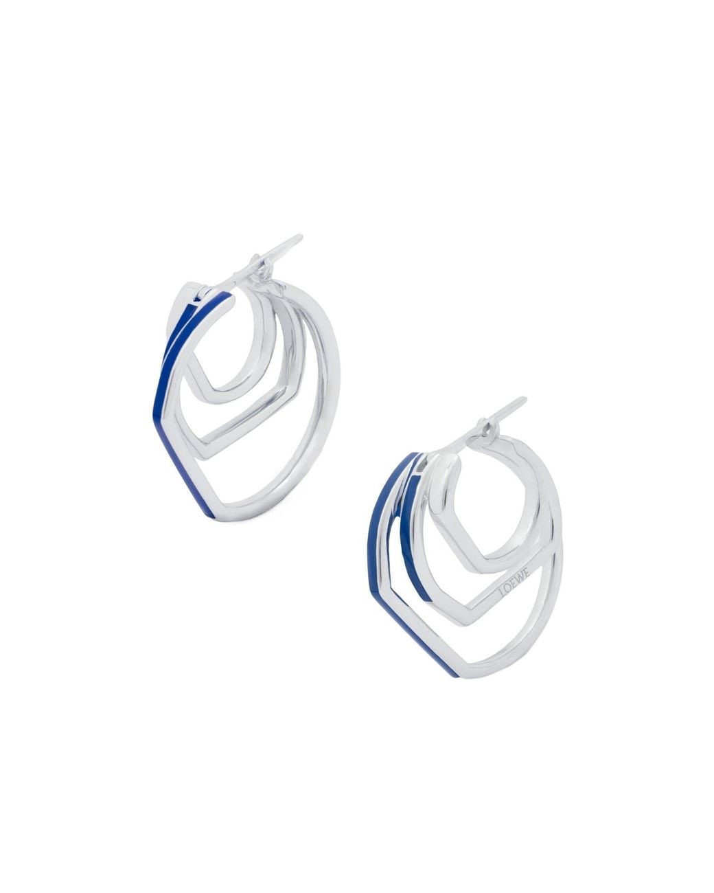 Loewe Blue Stacked Hoop Earrings