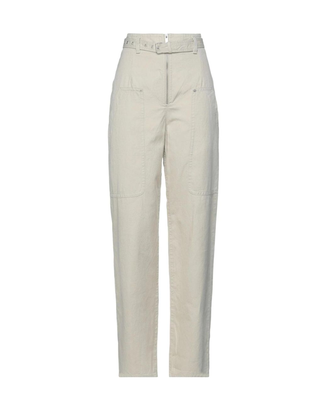 Isabel Marant White Minimalist Straightleg Pants