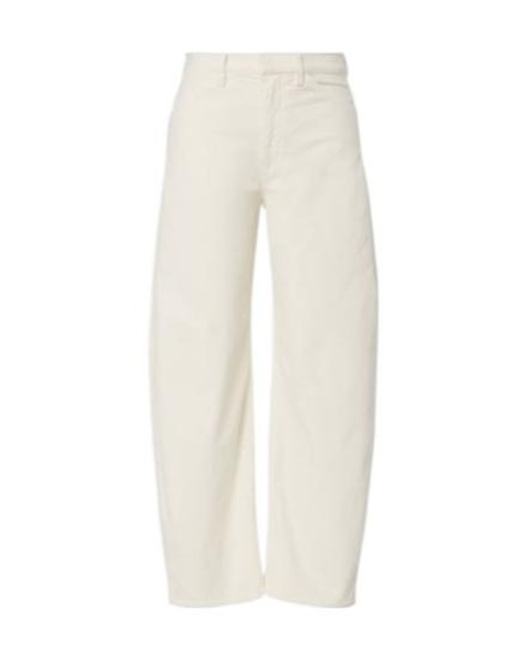 Nili Lotan White Tribeca Cotton-Blend Corduroy Barrel-Leg Pants