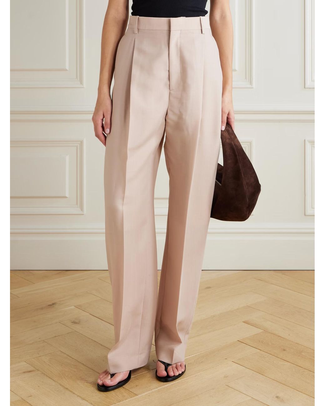Wardrobe NYC Pink Casual Pants With Belt Loops