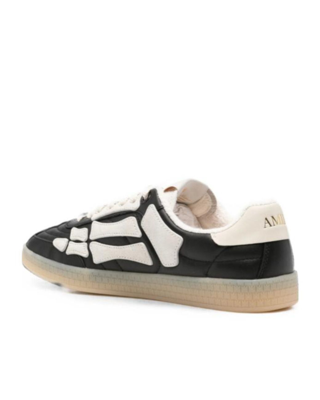 Amiri Black Pacific Bones Lace-Up Sneakers for men