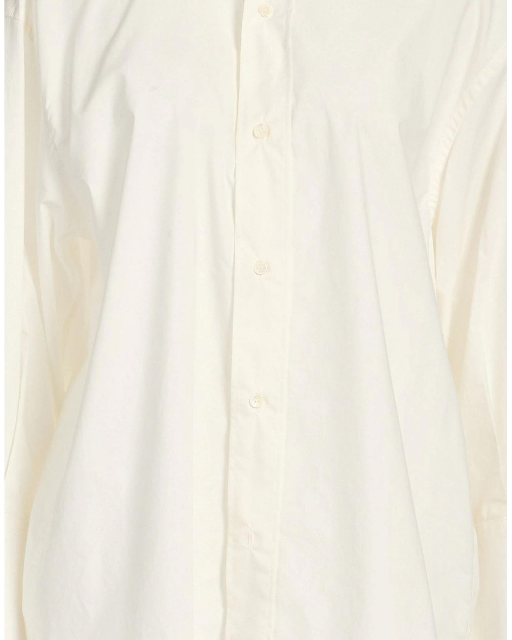 MM6 by Maison Margiela White Solid Colour Shirts Blouses