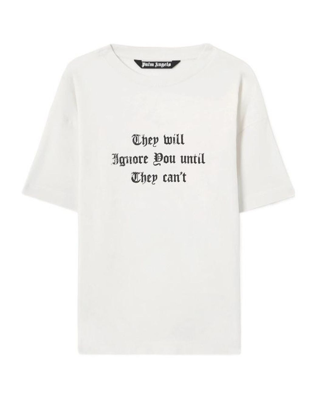 Palm Angels White Statement Regular Tee for men
