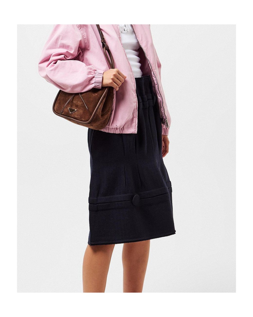 Prada Blue Fresh Bright Color Half Skirt