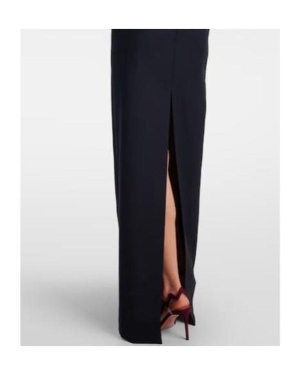 David Koma Blue Off-Shoulder Wool-Blend Bustier Gown