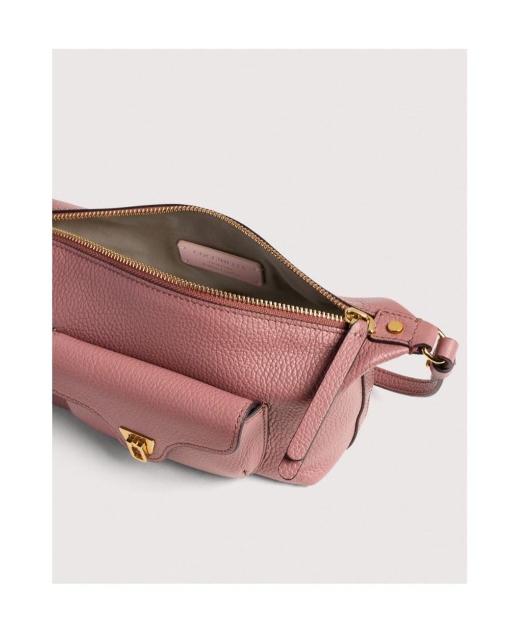 Coccinelle Pink Flap Pocket Shoulder Bag