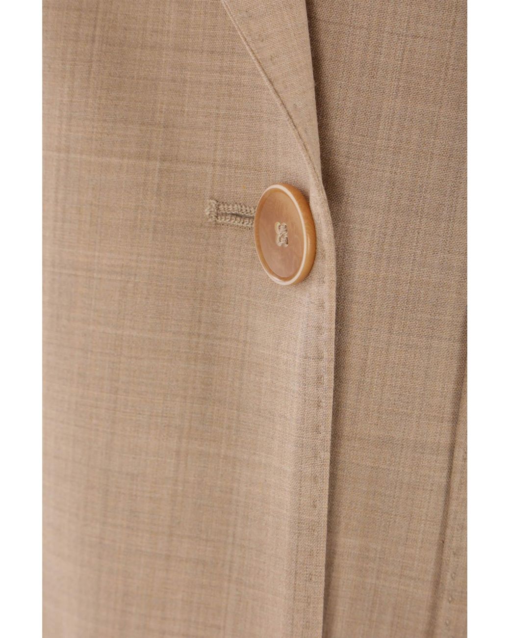Max Mara Natural Corfu Double-Breasted Long-Sleeved Jacket