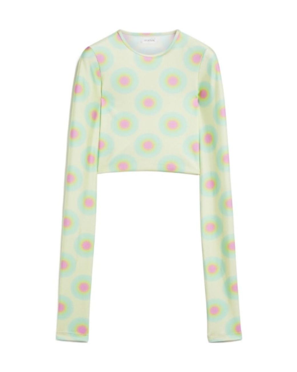 Sportmax Green All-Over Patterned Long-Sleeved Top