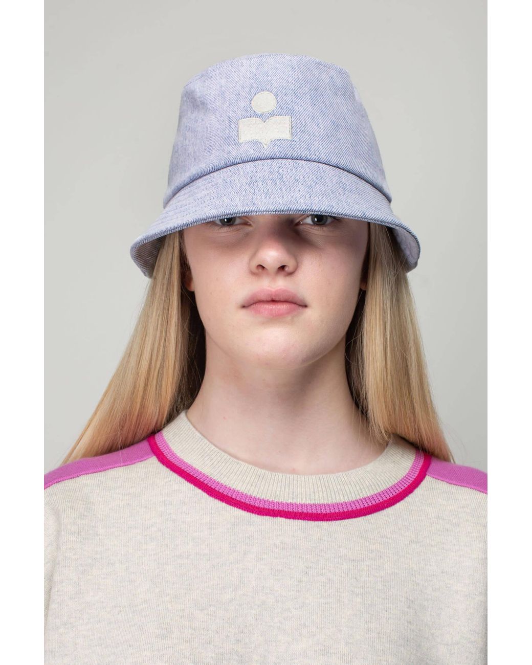 Isabel Marant Gray Logo Bucket Hat