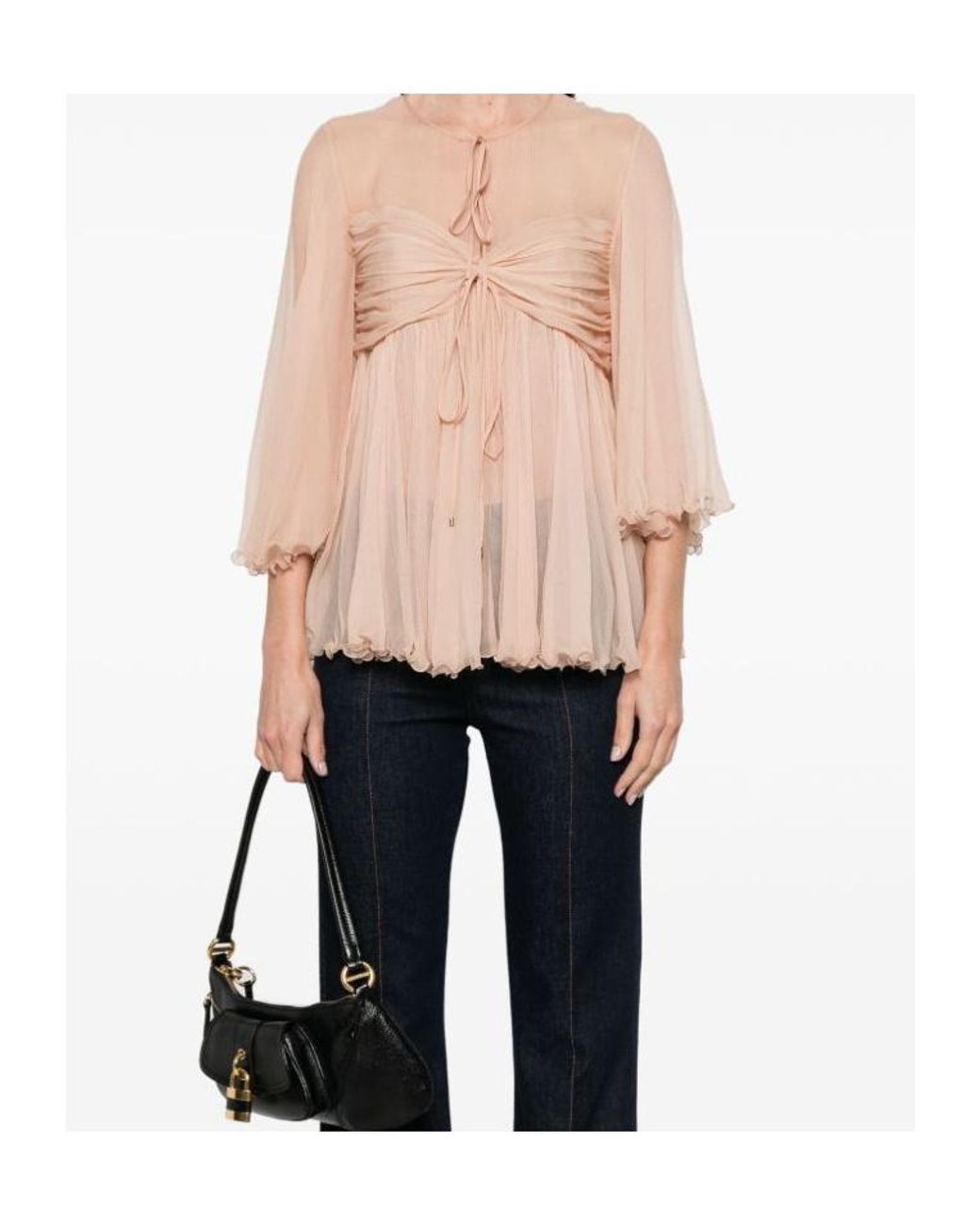 Chloé Natural Long-Sleeved Top