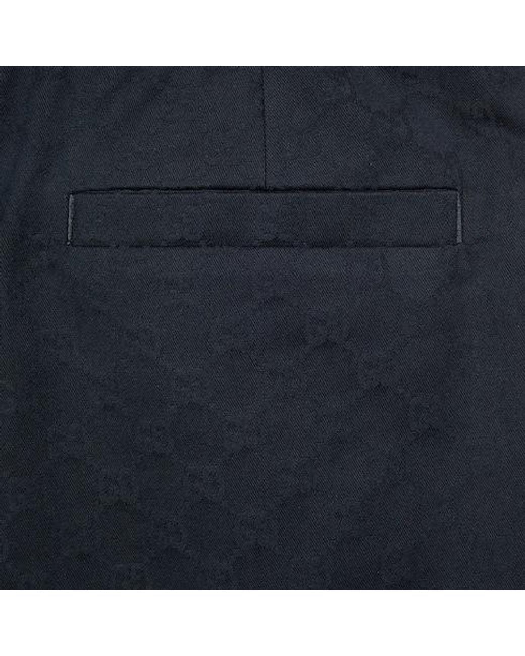 Gucci Blue Gg Cottton Gabardine Pant for men