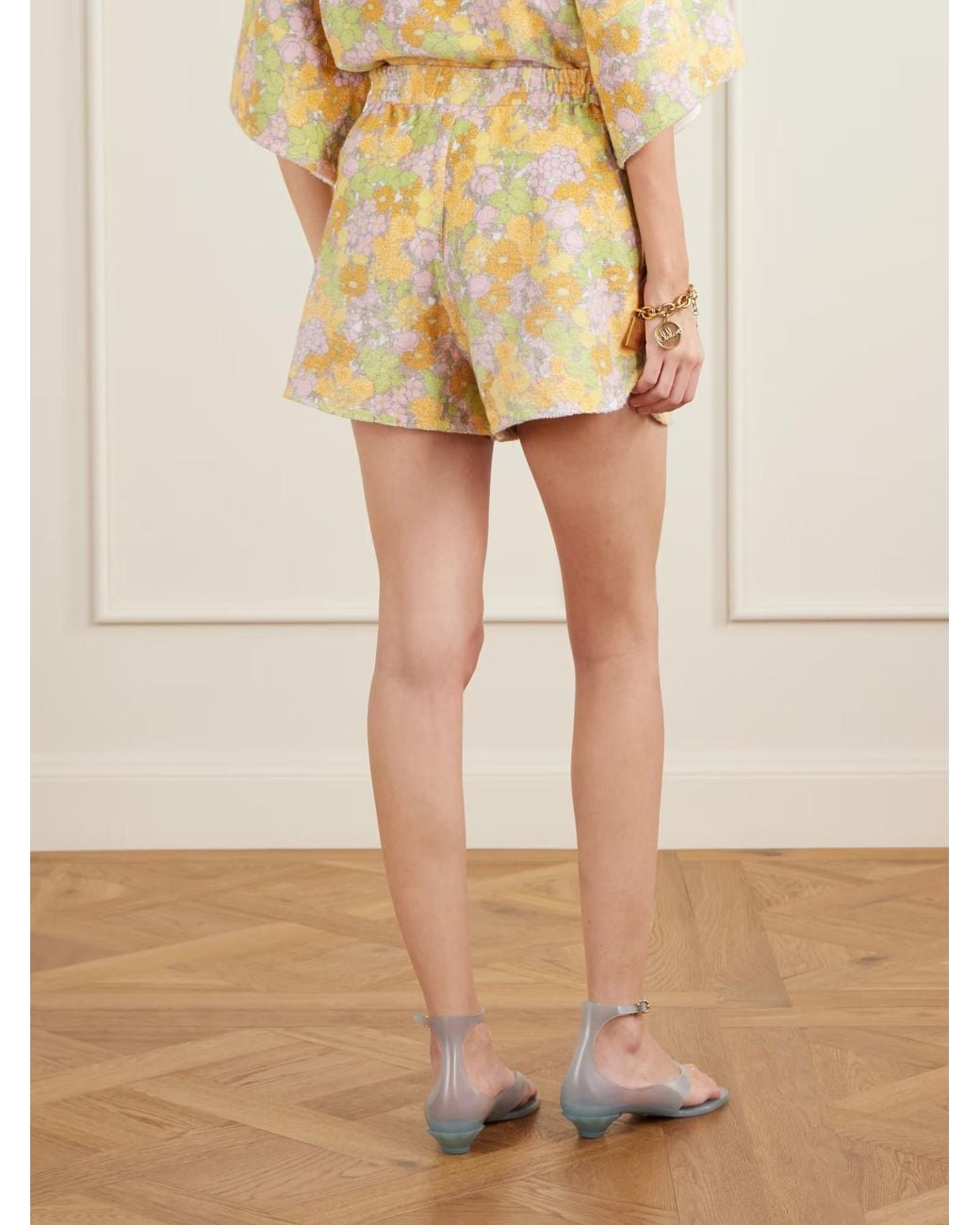 Chloé Natural Lace-Up Shorts