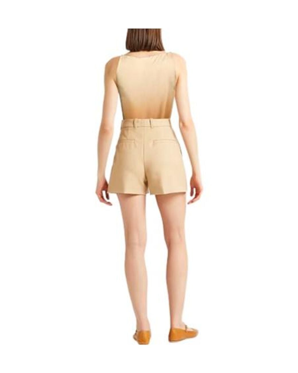 Sportmax Brown Satin Camisole Top