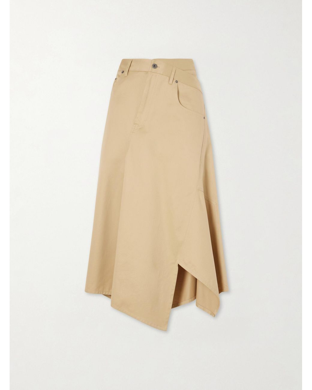 Loewe Natural Asymmetric Mid Waist Skirt