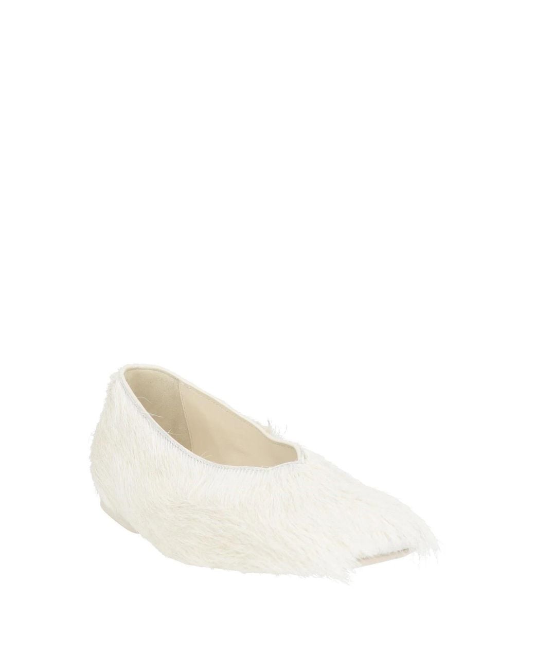 Rick Owens White Minimalist Ballet Flats