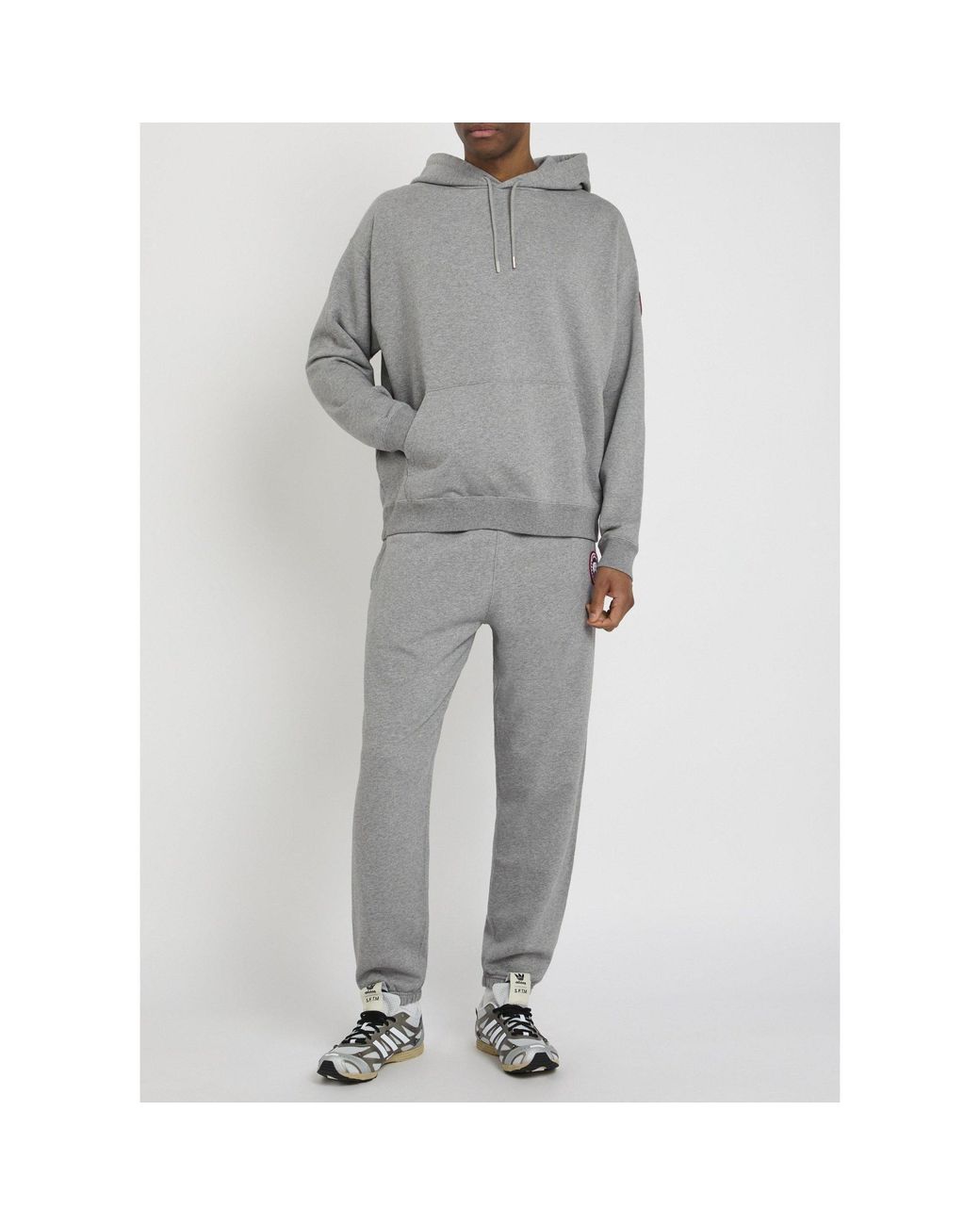 Canada Goose Gray Versatile Hooded Sweatshirt for men