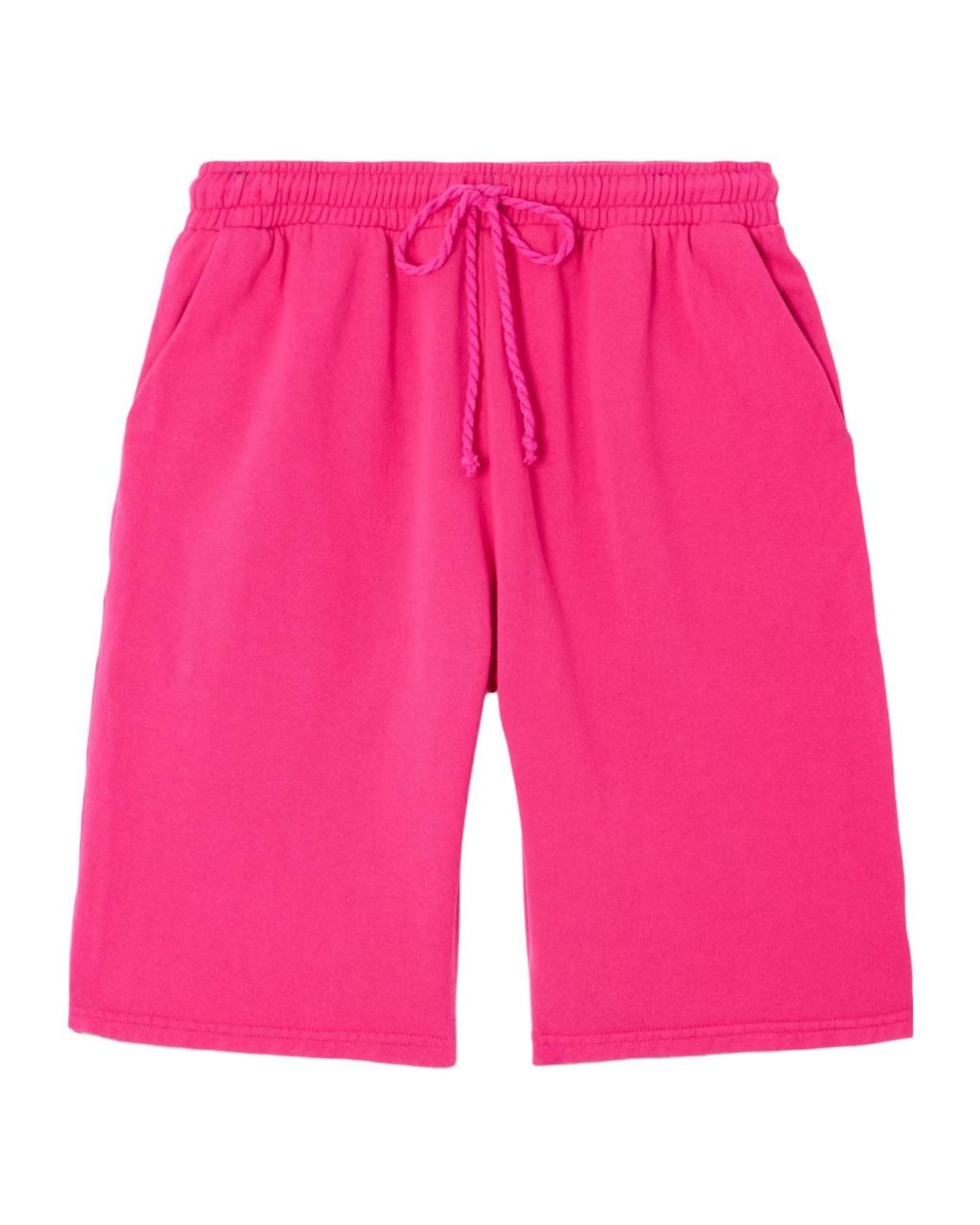 The Elder Statesman Pink Cotton And Cashmere-Blend Shorts
