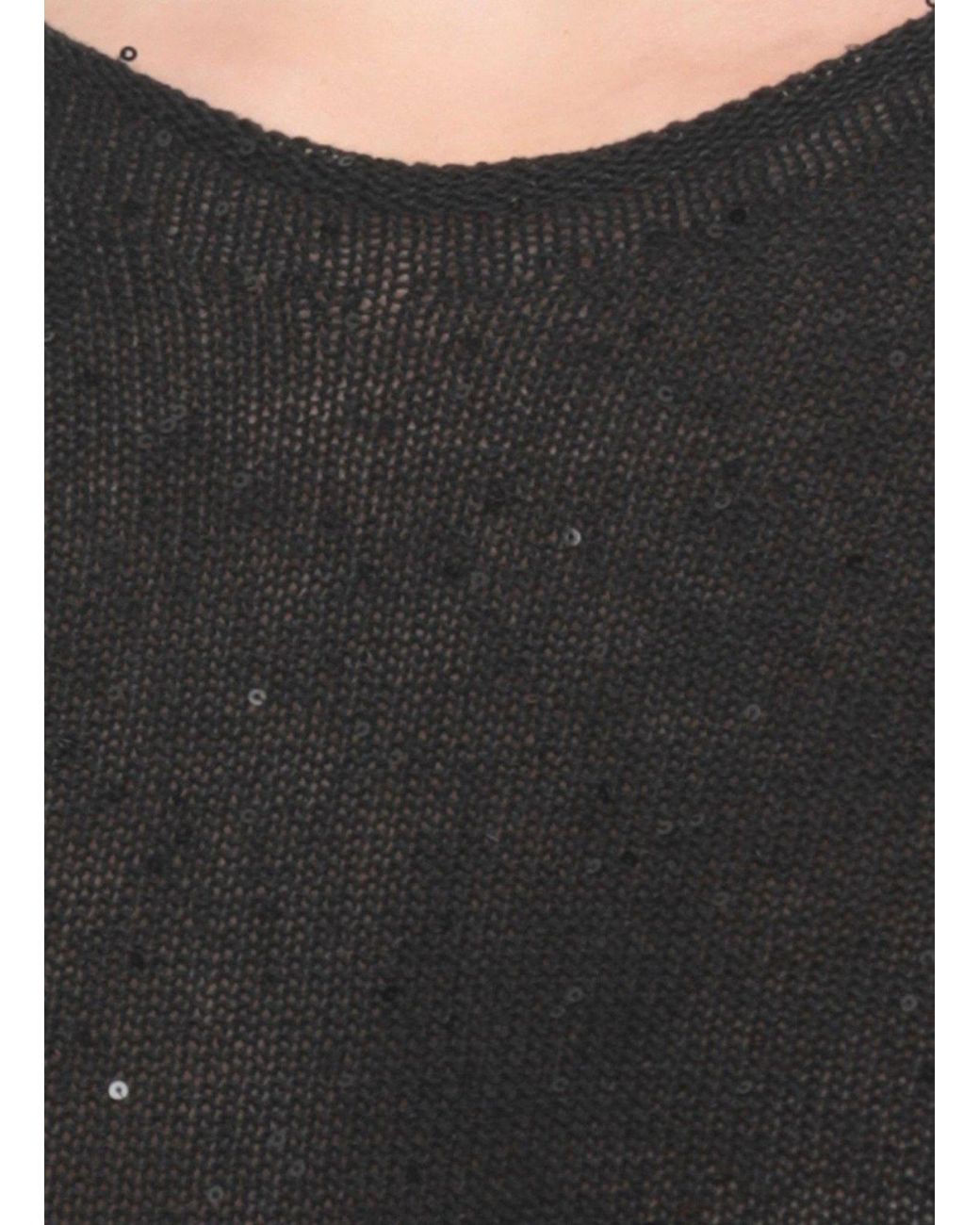 Antonelli Black Dafne Sequined Knitted Dress