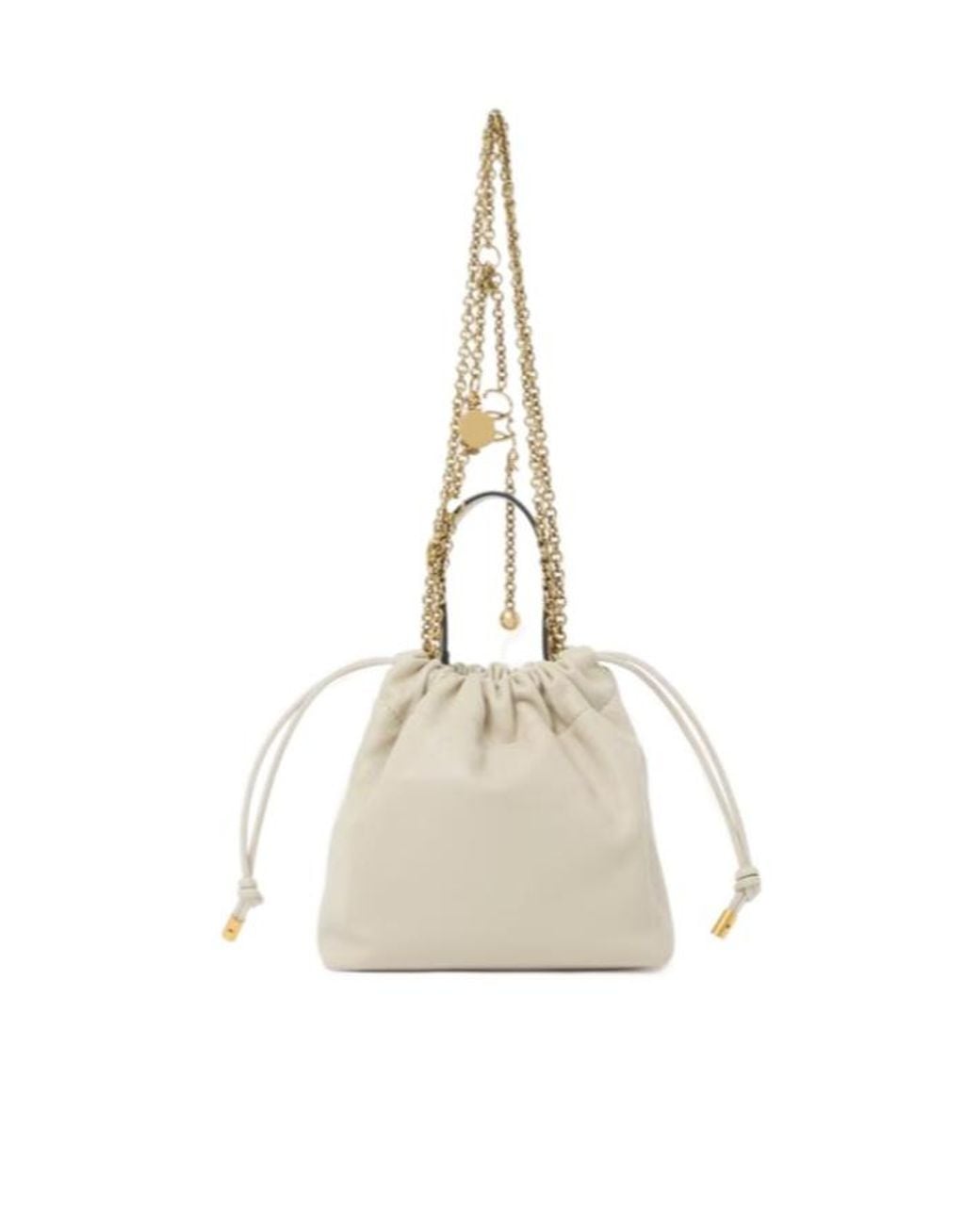 Chloé White Chloé Icons Mini Drawstring Shoulder Bag