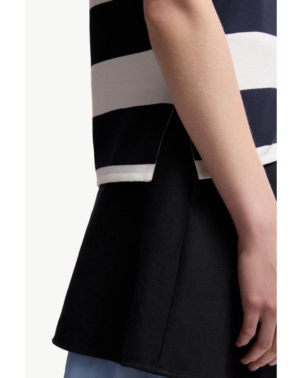 Moncler Blue Striped Polo Shirt