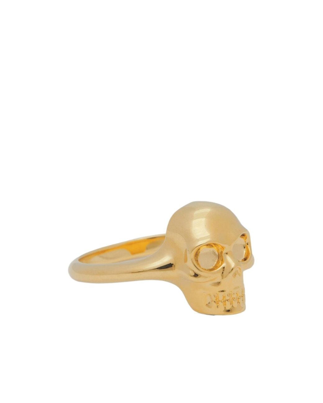 McQueen Metallic Skull Ring