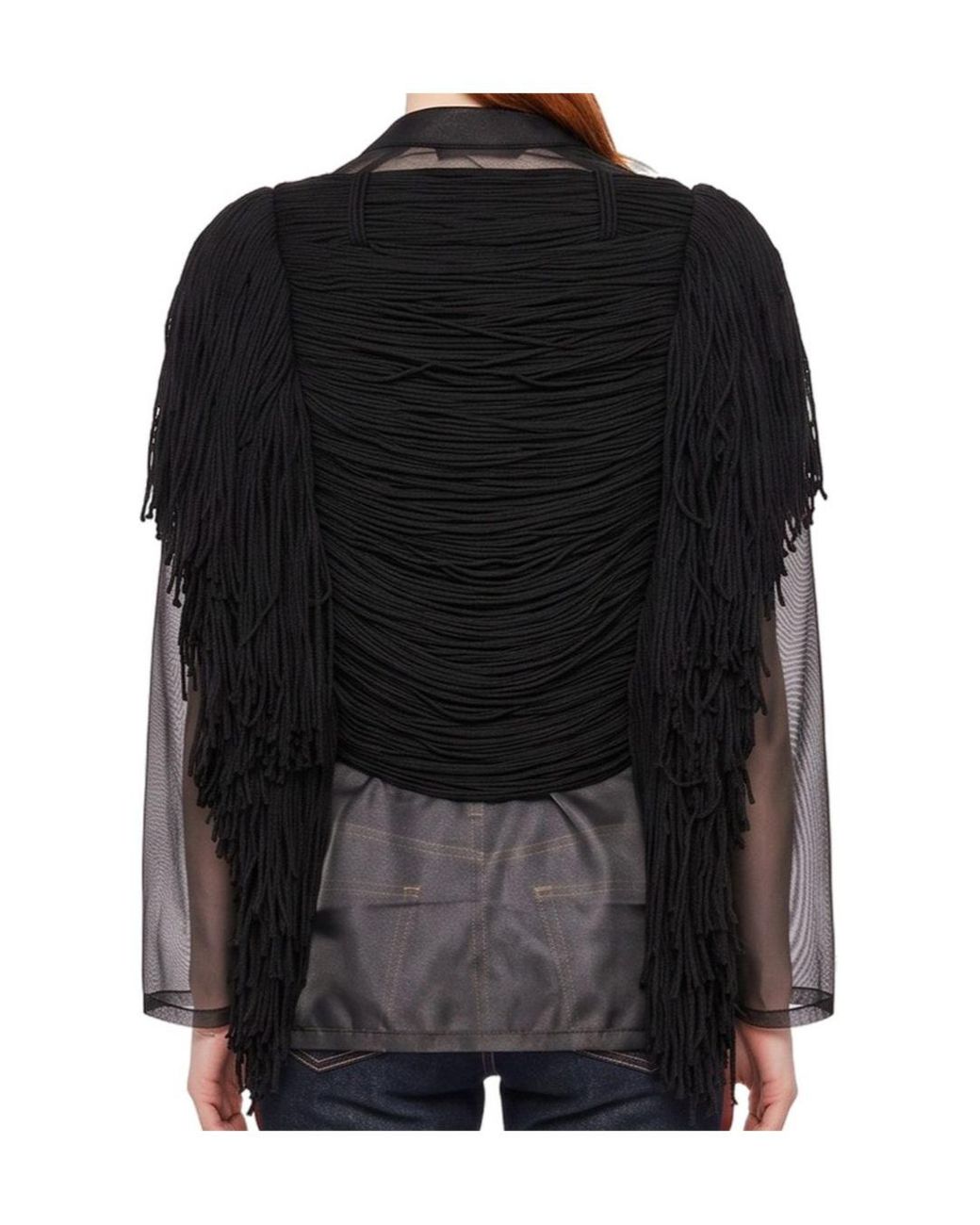 Comme des Garçons Black Comme Des Garçons Gathered Fringed Top