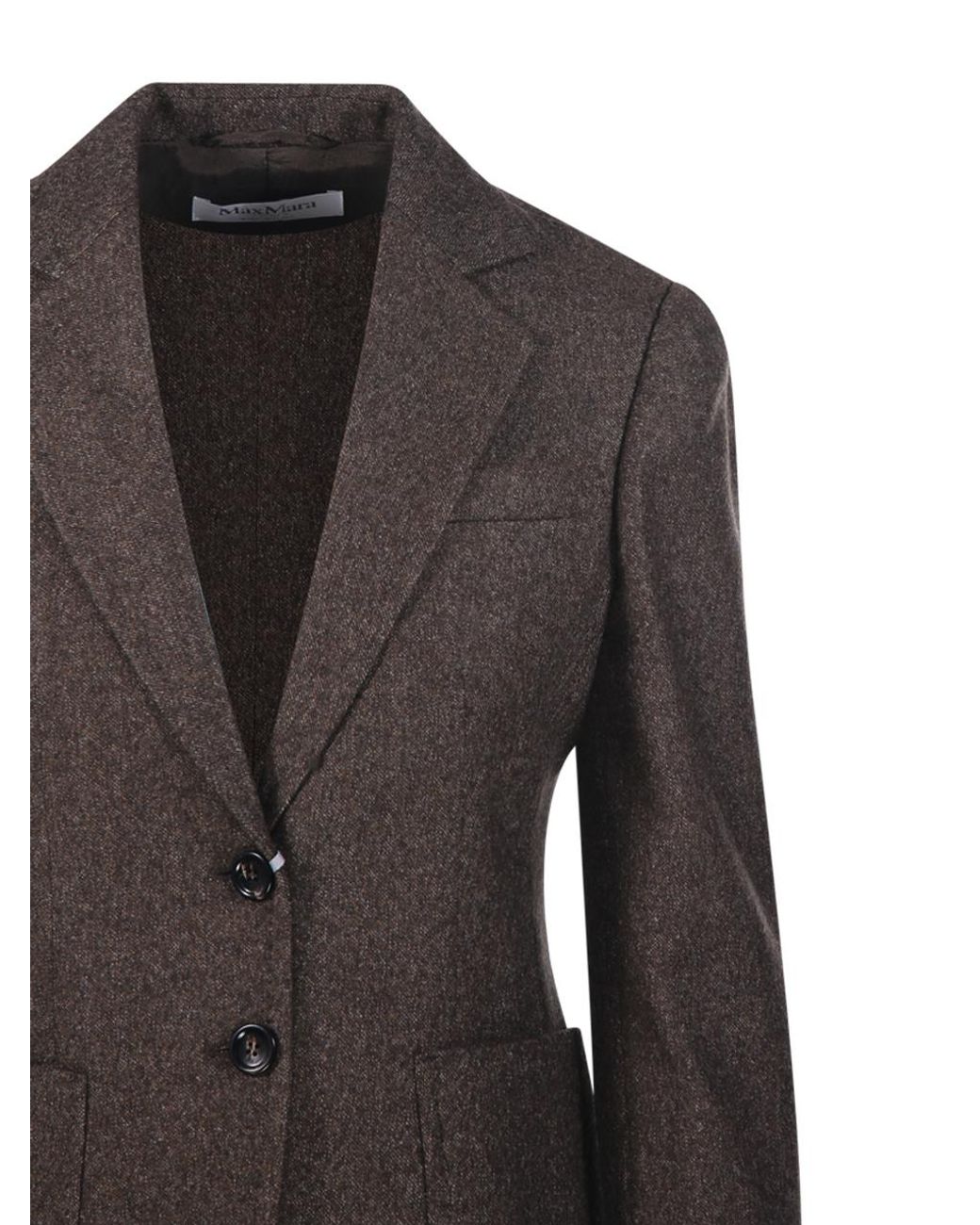 Max Mara Brown Collared Button-Up Jacket